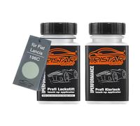 TRISTARcolor Vernice per auto Kit stilo di ritocco per Fiat/Lancia 196C Verde Rugiada Metallic Vernice di base vernice trasparente ognuno 50ml