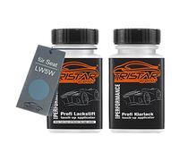 TRISTARcolor Vernice per auto Kit stilo di ritocco per Seat LW5W Azul Brisa Metallic Vernice di base vernice trasparente ognuno 50ml