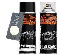 TRISTARcolor Vernice per auto Spray per Chrysler PW3 White/Bianco +1K | per Chrysler / Dodge / Jeep / Plymouth / Viper, Kit vernice di base + trasparente, bombolette spray 400ml