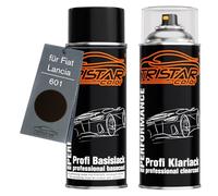 TRISTARcolor Vernice per auto Spray per Fiat/Lancia 601 Nero Eclissi +1K | Nero Masaccio, Kit vernice di base + trasparente, bombolette spray 400ml