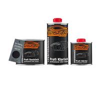 TRISTARcolor Vernice per moto Kit barattolo pronto all’uso per Harley Davidson HD131 Vivid Black Vernice di base + vernice trasparente 2K 1,25L