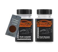 TRISTARcolor Vernice per moto Kit stilo di ritocco per Piaggio Scooters 112/A Terra Di Toscana Metallic/Marrone Terra Di Tosc. Metallic Vernice di base vernice trasparente ognuno 50ml