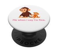 Triste Baby Scimmia Pugno Me Quando dico che sto bene PopSockets PopGrip Adesivo