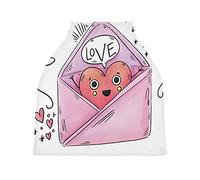 Triste Cuore Rosa Amore Auto per Bambini Passeggino Tettoia Copri Seggiolino Copertura Infermieristica per L'Allattamento Al Seno All-In-1 Morbido Traspirante Elastica Tettuccio