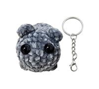 Triste Hamster Meme Portachiavi Triste Hamster Hook Portachiavi Ornamento all'uncinetto in peluche, morbido e rilassante emotiva criceto per amici, ragazze e famiglie