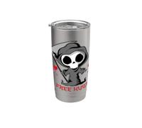 Triste mietitore morte libero abbracci facile divertente costume di Halloween Bicchiere termico in acciaio inox doppia parete