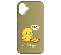 Triste pulcino fratello meme divertente uovo cartone animato carino colazione scherzo Custodia per iPhone 16 Plus