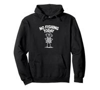 Triste Stick Figure Amante della pesca No Fishing Today Fathers Day Felpa con Cappuccio