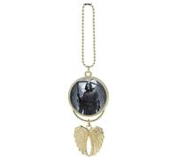 Tristo Mietitore Auto Appeso Ornamento Specchietto Retrovisore Pendente Regali Fortunati Ornamento Appeso Divertente Ciondolo Auto per Ufficio Auto Decorazione Domestica Stile Dorato