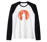 Tristo Mietitore con Falce Halloween Luna Maglia con Maniche Raglan