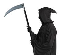 Tristo Mietitore Falce - Confezione da 1 - 70 cm/70 cm di lunghezza 3 pezzi in plastica - accessorio spettrale per travestimento di Halloween