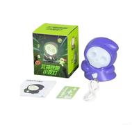Tristo per mietitore luce notturna decorazione di Halloween con ruote - Lampada ricaricabile USB in silicone per la camera dei bambini (viola)