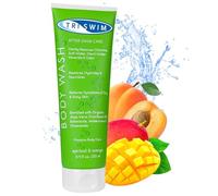 TRISWIM- Bagnoschiuma per la Rimozione del Cloro, Docciaschiuma After Swim Care, Bagnodoccia Idratante Anti Cloro per Nuotatori, gel Doccia per Donne e Uomini - Albicocca & Mango (250 ml)