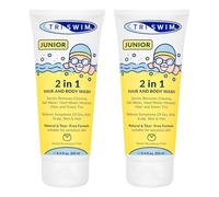 TRISWIM - Confezione da 2, Bagnoschiuma Junior, Docciaschiuma Per Capelli e Corpo Dopo il Nuoto per Bambini, Bagnodoccia Rimuove Cloro e Odori della Piscina, Previente il Prurito della Pelle (2x200ml)