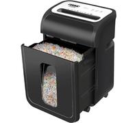 Trita Documenti, Distruggi Documenti a Taglio Incrociato da 15 Fogli, Shredder da 60 Minuti (P4) per carta/carte di Credito, Tritadocumeti con cestello carta da 20L e 4 ruote, silenzioso a soli 58dB