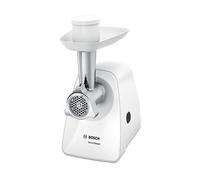 Tritacarne BOSCH MFW2500W, SmartPower, 1500 W, Design Compatto, Grandi Prestazioni in Tempi Rapidi, Dischi Acciaio Inox, Piedini Gomma per Maggiore Stabilità, Bianco
