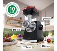 Tritacarne BOSCH Serie 6 MFWS660B - 500 W - 3 griglie di macinazione - Nero