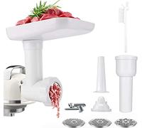 Tritacarne compatibile con ZACME riempitrice per salsicce con 3 rondelle, 2 corni di salsiccia, accessori opzionali per frullatore ZACME