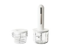 Tritacarne compatto per uso domestico, senza fili, per una facile preparazione dei pasti, elettrodomestico da cucina ad alte prestazioni (White, 24.4cm)