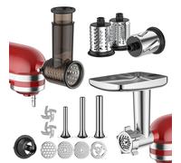 Tritacarne E Affettatrice per Kitchenaid; Include Tritacarne in Metallo; Insacca