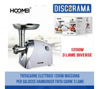 TRITACARNE ELETTRICO 1200W MACCHINA PER SALSICCE HAMBURGER TRITA CARNE 3 LAME