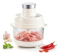 Tritacarne elettrico, 5 litri, 6 preimpostazioni, 3 texture | Robot da Cucina, Trita, Trita o Impasta con Set di Due Lame, per Carne, Verdure e Impasti(Four-Blade)