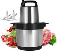 Tritacarne Elettrico da 1000 W - 6l Doppio Coltello in Acciaio Inossidabile, Tritacarne Elettrico con 2 Marce, per Carne, Verdure, Frutta