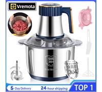 Tritacarne elettrico da 5 litri Frantoio per alimenti 6S Affettatrice per verdure multifunzionale in acciaio inossidabile Processore Chopper Elettrodomestici da cucina Blue