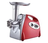 Tritacarne Elettrico Da 800 W, Insaccatrice, Passapomodoro Multifunzionale, Per Uso Domestico Con 3 Piastre Di Taglio, Tubo Per Insaccatrice E Kit Per Kubbe Da Cucina(Red)