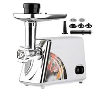 Tritacarne elettrico e macchina per salsicce, tritacarne commerciale da 2000 W, con doppie lame in acciaio inossidabile, 250 giri/min, funzionamento a basso rumore