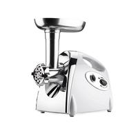 Tritacarne elettrico in acciaio inossidabile, creatore di salsicce, potente tritacarne for alimenti, tritatutto for uso domestico(White,AU PLUG 220V)