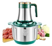 Tritacarne elettrico in acciaio inox, 500 W, 5 marce, 6 lame affilate, coperchio visivo per carne, frutta, noci, verdura