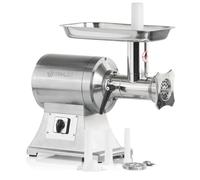 Tritacarne elettrico in acciaio inox Mahlzeit | argento | 650W - 150kg/h | Tritacarne con insaccatrice tagliacarne elettrico