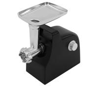 Tritacarne elettrico in acciaio inox, portatile, con riempitivo per salsicce, pestello e piastra di taglio a ventaglio, potenza nominale 550 W, 33,5 x 15 x 35,5 cm