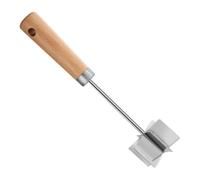 Tritacarne - Macinatore per Alimenti e Verdure in Acciaio Inossidabile | Tritacarne con Impugnatura in Legno,per Salsicce e Polpette, Preparazione Pasti e Cucina