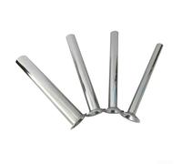 Tritacarne manuale con strumento per clistere e set di imbuto per salsicce, in acciaio inox, per alimenti, lucidato a specchio, 4 pezzi