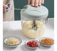 Tritacarne manuale da 500/900 ml, schiaccia aglio rotante, tritatutto per aglio, verdure e cipolle, accessori da cucina per la cottura 500ml,900 ml,500ml+colapastaABS
