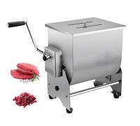 Tritacarne manuale e tritacarne, design reversibile in acciaio inox con coperchio, ideale per cucine commerciali e salsicce, perfetto per la lavorazione di pollo, pesce e manzo