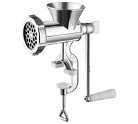 Tritacarne manuale in acciaio inox, tritacarne a mano, per uso domestico, grande capacità, tubi di ripieno per salsicce inclusi, lama in acciaio al tungsteno, ideale per macinare carne, spezie e altro