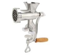 Tritacarne Manuale in Lega di Alluminio con Manico in Legno per Macinare Carne e Preparare Salsicce in Casa Facilmente. Adatto per Uso Domestico, Barbecue, Mercati, Artigianale