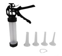 Tritacarne manuale manuale con 4 tubi per ricette fatte in casa, 500 ml, 36 x 7 cm