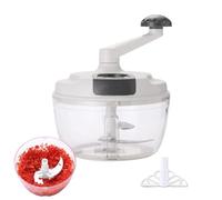 Tritacarne Manuale, Tritatutto - Processore Verdura Rapido Multifunzione, 18,5 x 18,5 x 22 cm, ABS, | Tritatutto a manovella con manico pieghevole per verdure, carne e frutta