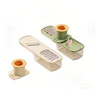 Tritacarne multifunzione 3 in 1 e mini fetta di verdure, mini affettatrice compatta tre in uno multifunzione mandolina e mandolino per aglio, mini grattugia per aglio e zenzero (A+B)