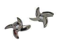 Tritacarne N. 22 Lama For Tritacarne In Acciaio Inossidabile A Forma Di Croce Rotonda, Foro Quadrato 13,5 X 13,5 Mm