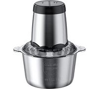 Tritacarne, robot da cucina, elettrico da 300 W a 2 velocità, 4 lame a due livelli, robot da cucina frullatore for tritare, affettare, tritare, impastare e purea, acciaio, 3L (Colore : Steel, Dimensio