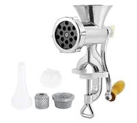 Tritacarne, Tritacarne Manuale Multifunzione in Alluminio Tritacarne Spezie Macinapepe Elettrodomestici da Cucina da Tavolo Acciaio fuso stagnato Argento