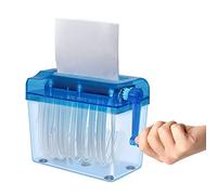 Tritacarta a mano - Macinino documenti da ufficio, taglio dritto, adatto per smerigliatrice piegata con manovella, trituratore da scrivania a manovella, per casa, ufficio, scuola, 15,5 x 8,4 x 14,5 cm