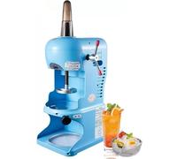 Tritaghiaccio commerciale da 350 W - Macchina elettrica for ghiaccio tritato e granita con doppie lame in acciaio inox, interruttore di sicurezza for ristoranti, bar e uso familiare(Blue)