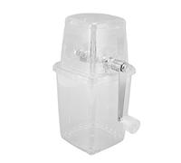 Tritaghiaccio da PolyGen con lame in acciaio inossidabile per bar di casa e feste in famiglia, un tritaghiaccio a manovella che il ghiaccio tritato per le bevande (Transparent)