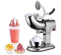 Tritaghiaccio Elettrico A Fiocco Di Neve In Acciaio Inox 350 W, Doppia Lama - Per Bar, Cucina, Frutti Di Mare, Bevande Fredde - Portatile Automatico Tritaghiaccio Per Granite,6blades